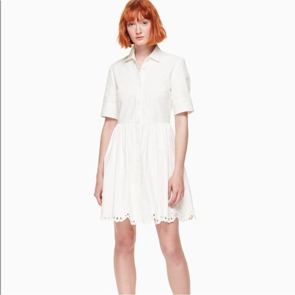 Kate Spade White Cutwork Denim Dress - Picture 5 of 6